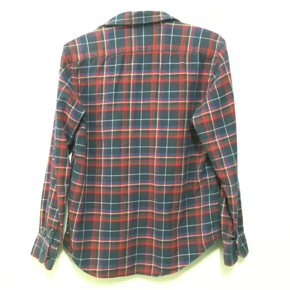 Ralph Lauren Crested Plaid 100% Cotton Flannel Button Down Shirt - Picture 4 of 15